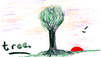 Completely fictional tree inspired by a visit to an ancient stone circle of mysterious origins.