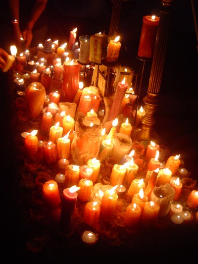 the candle table